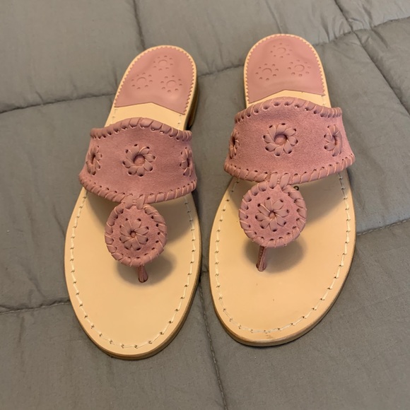 NIB Jack Rogers Flat Sandal | Pink Suede - Picture 3 of 7